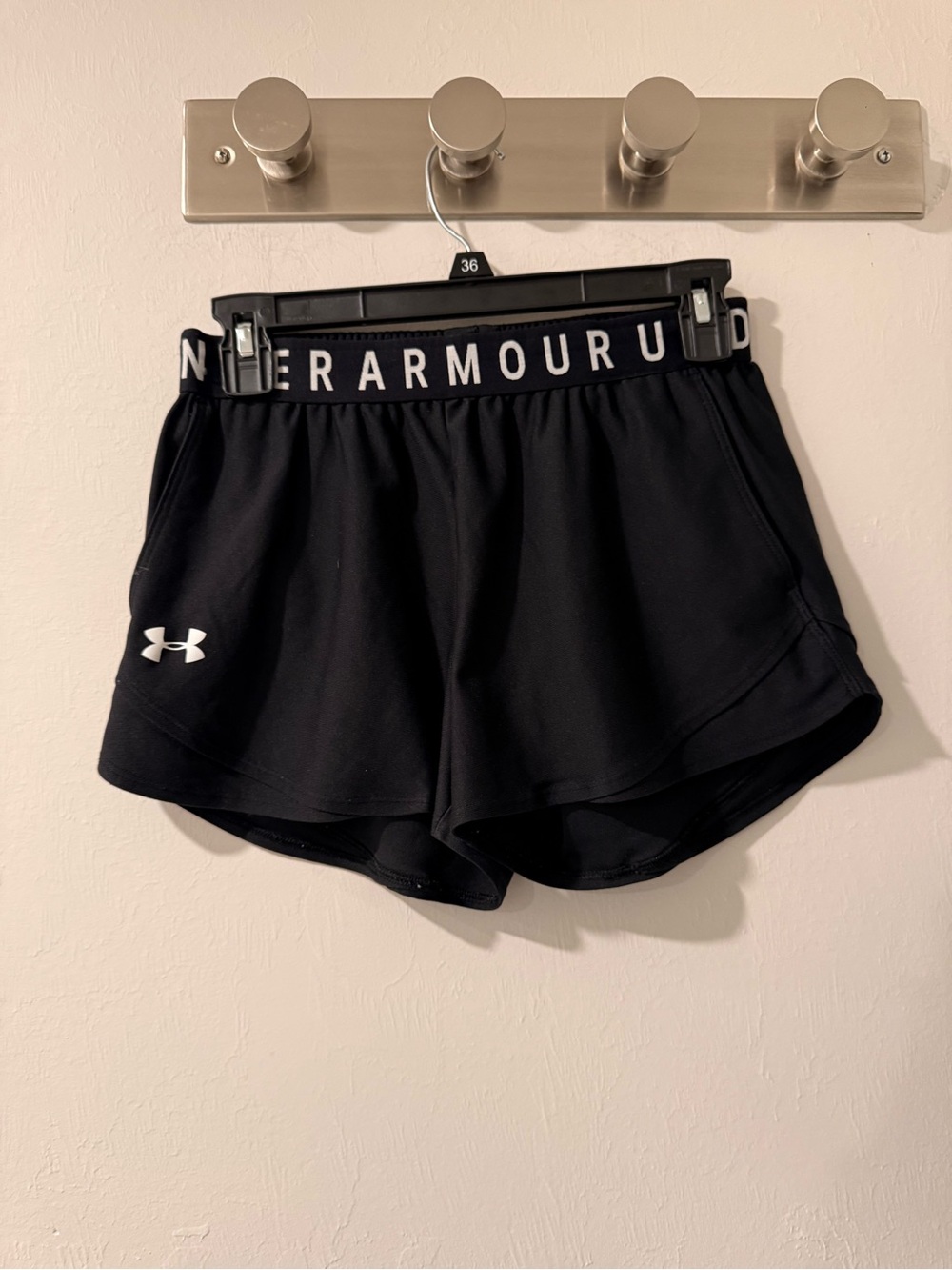 Under Armour Black Women's Elastic-Waist Athletic Shorts
